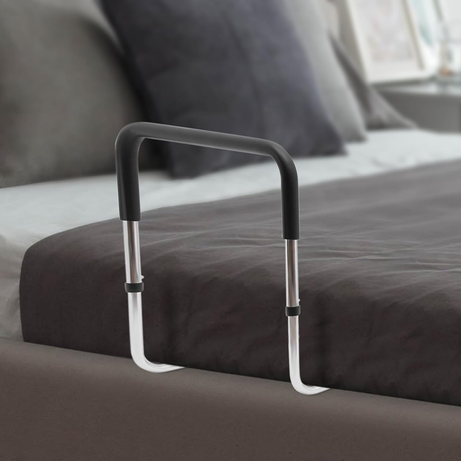 Bed Rails for Elderly Adults Safety 20in Width Bed Assist Rails Adjustable Heights Bed Assist Support Side Railings