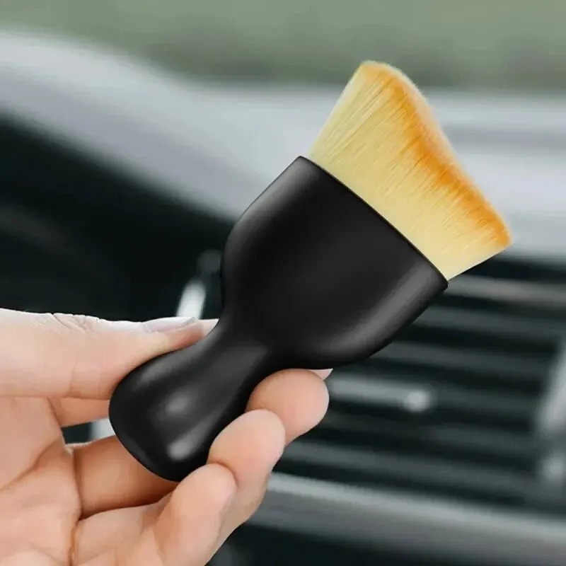 Cepillo suave de barrido de polvo para Interior de coche, herramienta de lavado de coche, hueco de teclado, cepillo de limpieza de tendencia, 2 piezas