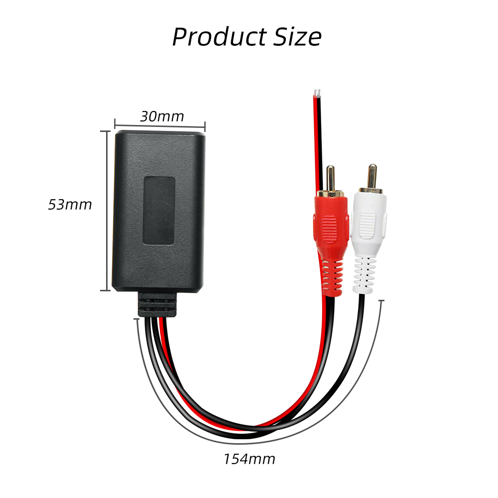Car Wireless Bluetooth Cable Adapter Receiver AUX HIFI Sound Quality Music Audio Stereo Receiver For 2RCA Interface Audio Line