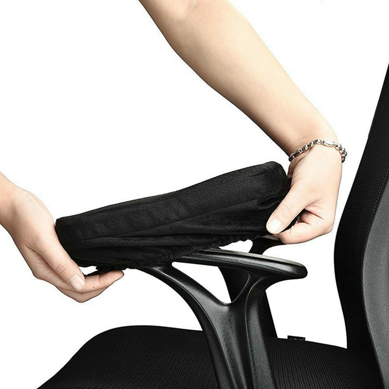 New 2 Pieces Set Ergonomic Memory Foam Chair Armrest Pad, Rest Comfy Rest Office Chair Rest Arm Rest Cover For Elbows And Forear