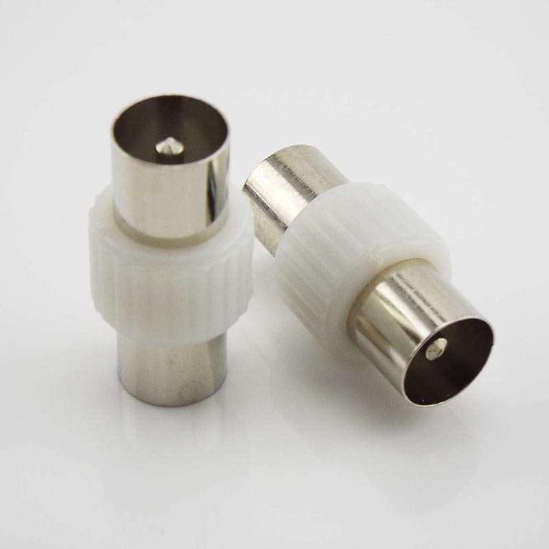 2/4/10 pces macho para macho/fêmea para fêmea tv plug jack para antenas tv rf plugues coaxiais conector adaptador d5