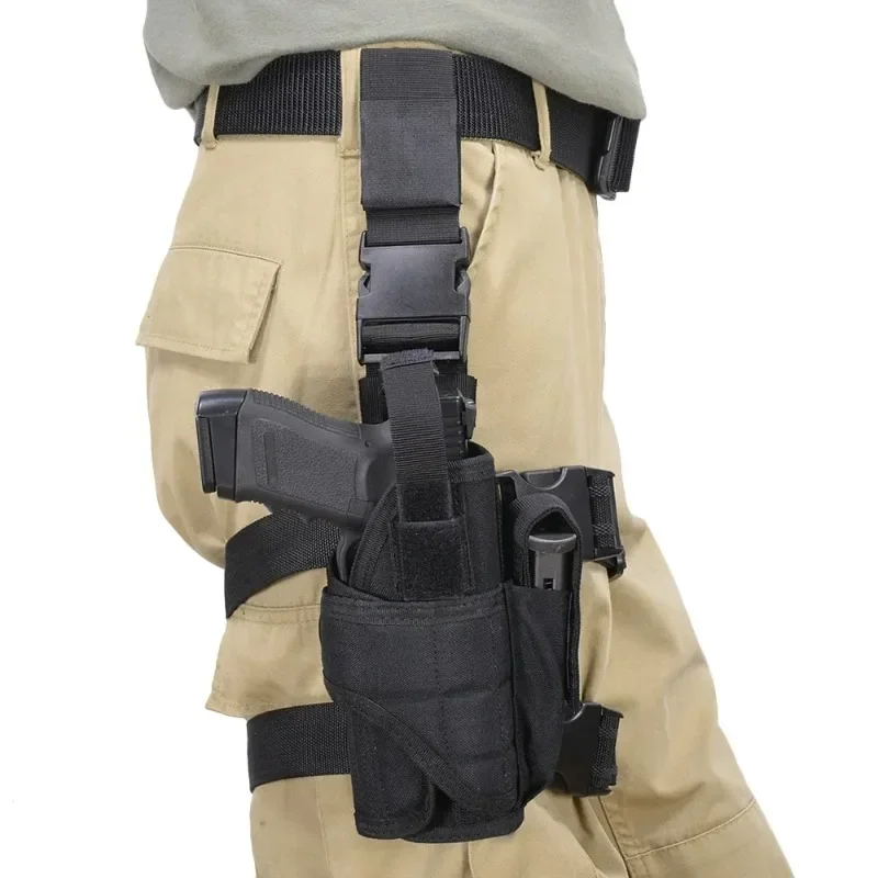 Universal tornado tático gota perna coxa coldre de arma mão direita esquerda caça airsoft glock titular bolsa coldre de pistola