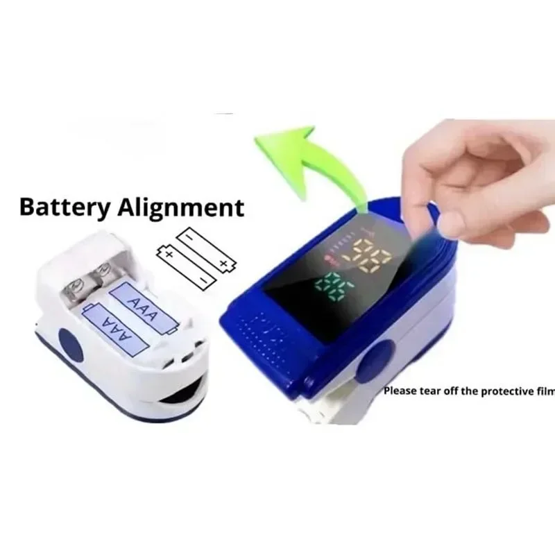 แบบพกพาสี่สีปลายนิ้ว Oximeter Heart Rate Meter PULSE เลือดออกซิเจนความอิ่มตัวหน้าจอ OLED หลอดดิจิตอล Practical Monitor