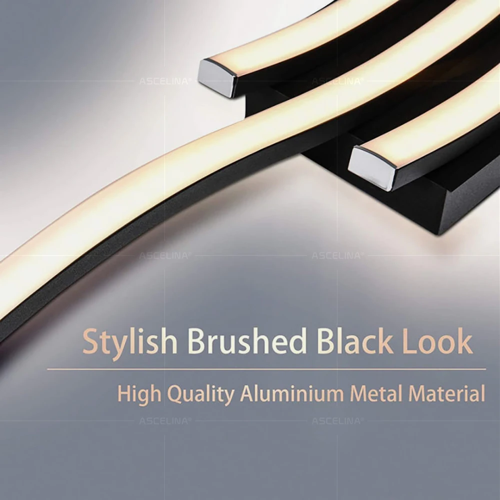 Moderne LED-Deckenleuchte, lange Wellenlampe, Wohnzimmer, Schlafzimmer, Arbeitszimmer, Flur, Gang, Eingang, Balkon, Heimdekoration, Glanz