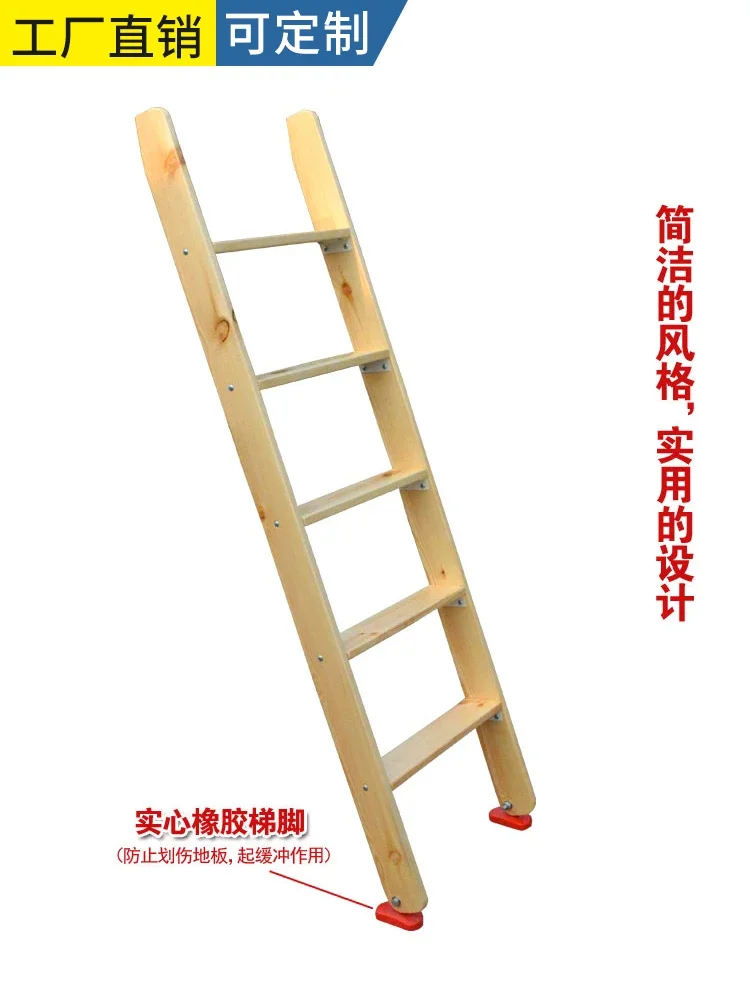 Scala per soffitta in legno per uso domestico per interni letto superiore e inferiore letto per madre-bambino a doppio strato scala per arrampicata decorazione multifunzionale