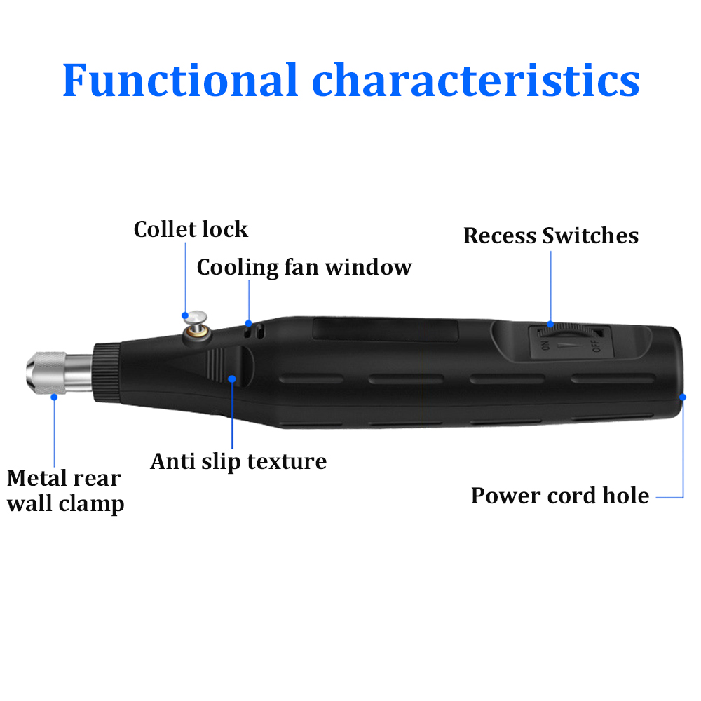 Amoladora eléctrica para tallado de Jade, herramienta rotativa de pulido, Mini taladro, grabador