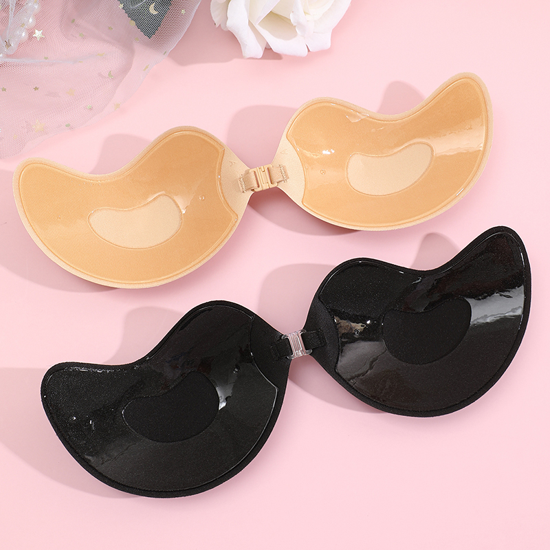FINETOO-ropa interior Invisible para mujer, parche para el pecho nubra, sujetador de copa de Mango hipoalergénico de tres colores, de silicona, sin caída, fino