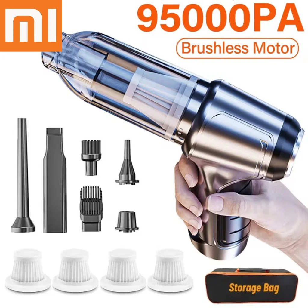 Aspirador de coche Xiaomi potente aspirador de coche inalámbrico 95000PA aspirador de vehículo inalámbrico de mano fuerte para coche