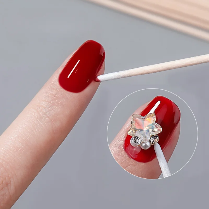 100/300 шт., ватные палочки с двойной головкой для женщин