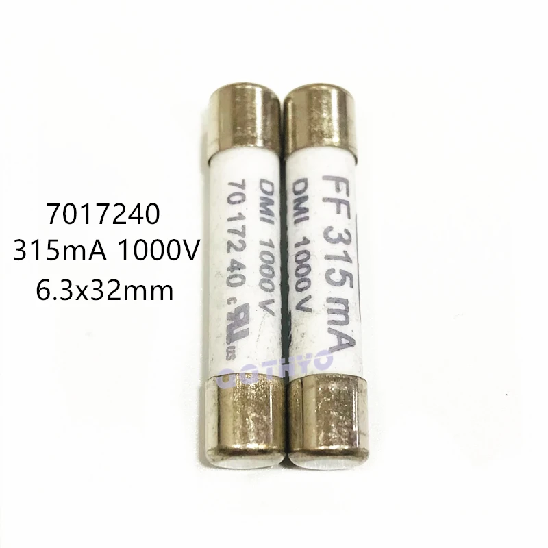 2 ชิ้น 6.3x32 มิลลิเมตรเซรามิคฟิวส์ DMI 1000 โวลต์ FF315mA FF400mA FF500mA FF630mA FF800mA FF1A FF1.6A FF2A FF 10A ~ 20A สําหรับดิจิตอลมัลติมิเตอร์