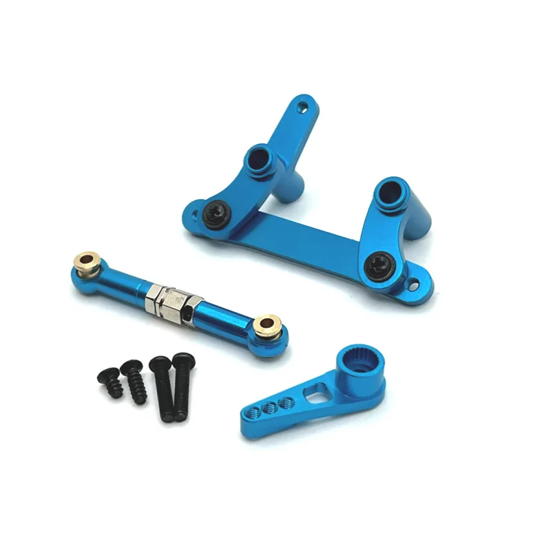 SCY 16101 16102 16103 16104 16106 16201 Metal Steering Assembly and Servo Arm Link Rod 1/16 RC Car Upgrade Parts Accessories