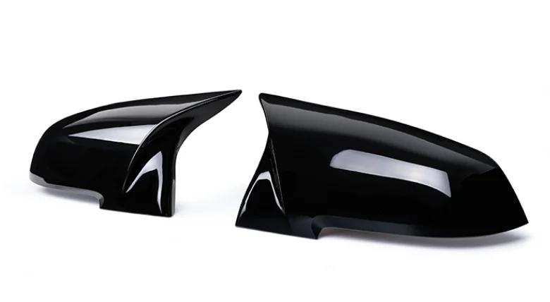 1 par de tampas de cobertura de espelho retrovisor lateral para BMW 1 2 3 4 séries F20 F30 F31 F32 F34 F36 E84 2014 -2019 ABS preto brilhante