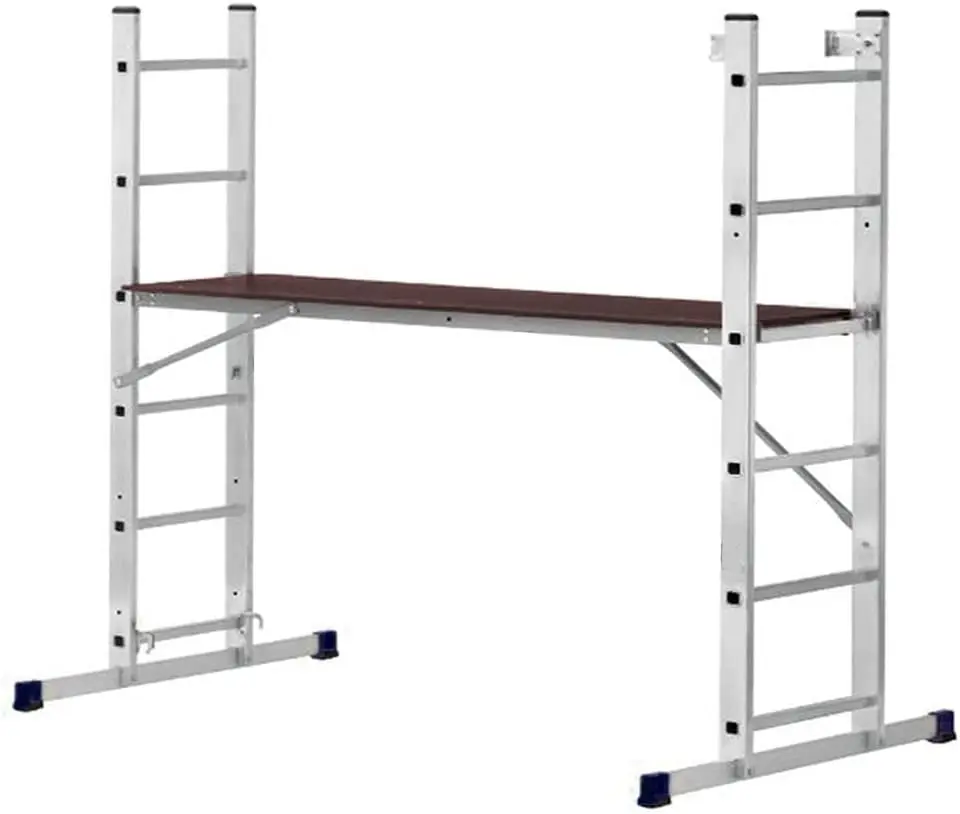 - Andamio de trabajo (2 x 6 peldaños, escalera, escenario)