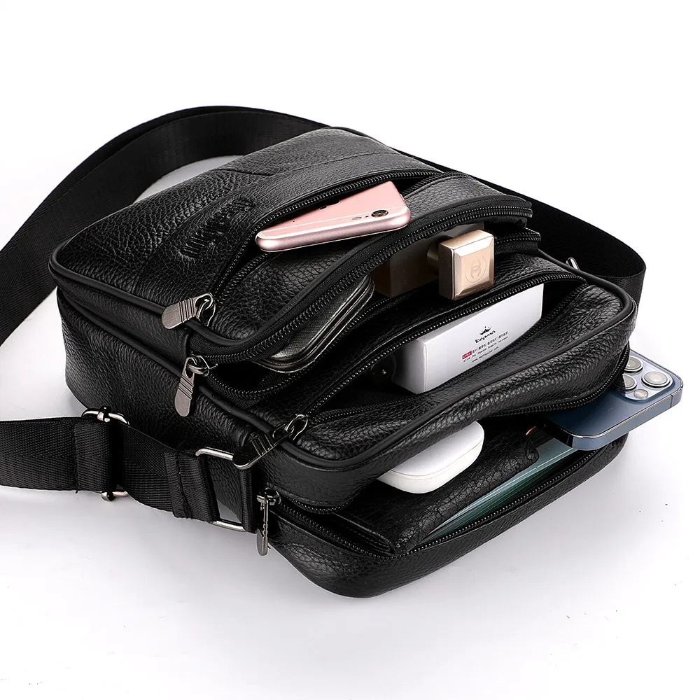 Männer Große größe Echtes Leder Schulter Taschen Hohe qualität Tote Mode Business Mann Umhängetasche Messenger Tasche Leder Taschen