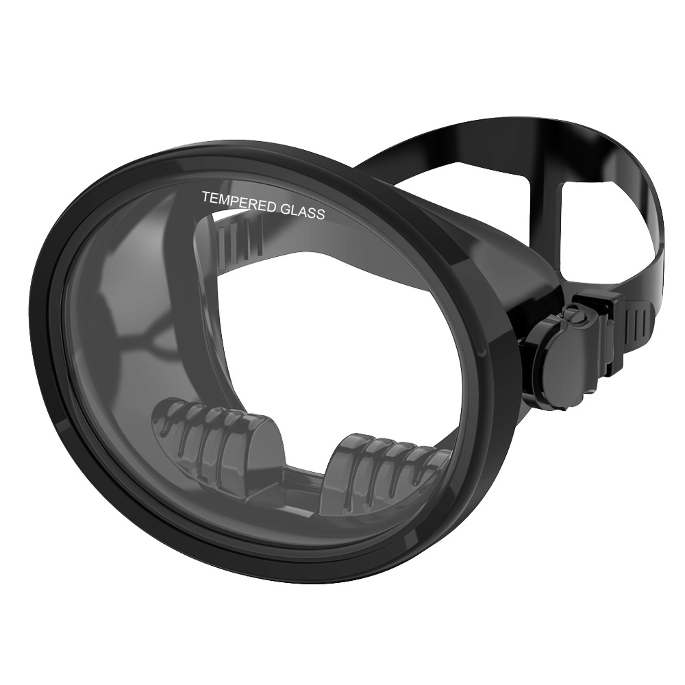 Ovale Tauchmaske, Speerfischmaske, klassischer Retro-Stil, Panorama-Weitsicht-Tauchbrille, gehärtete Glaslinse für Erwachsene