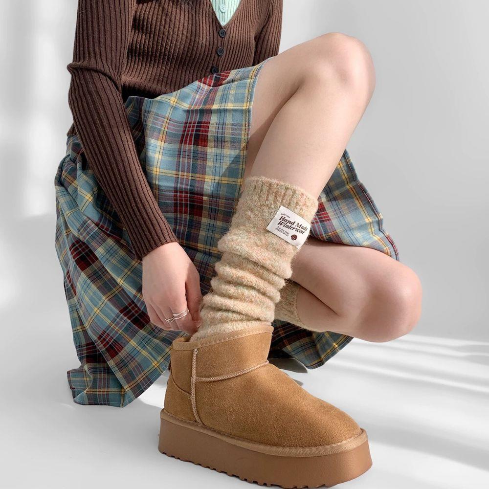 Lolita Leg Warmers Women Long Socks Soft Knitted Foot Cover Arm Warmer Y2K Autumn Winter Crochet Heap Socks Boot Cuffs Stockings