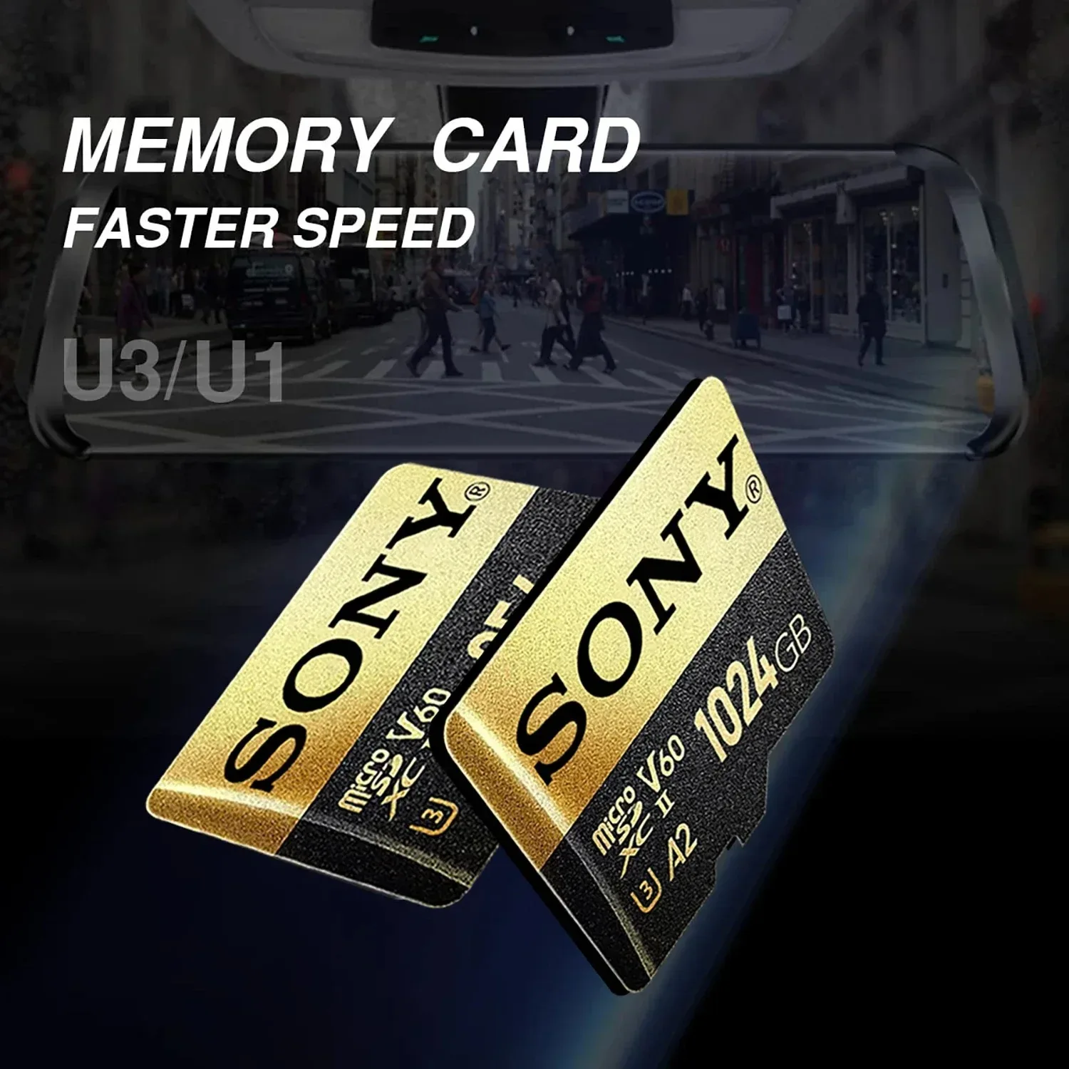 Sony TF Memory Card 1TB High Speed Micro SD Card 128GB 1TB 512GB 256GB A2 U3 V30 SD TF Flash Cards For Xiaomi Phone Computer