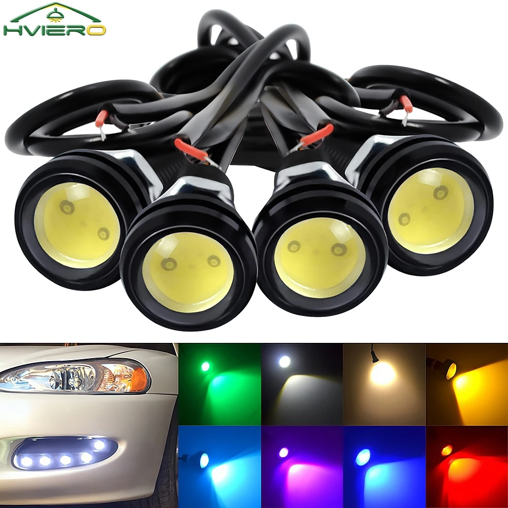 4 Uds DC 12V lámpara de ojo de águila luces de circulación diurna Led para el hogar del coche señal de giro de estacionamiento del Motor automático bombilla de freno nocturno impermeable