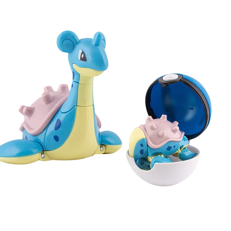 포켓몬 피규어 Dragonite Gengar Mew Snorlax Lapras Pokeball 엘프 공 변형 장난감 피카추 몬스터 교육 인형 어린이 선물