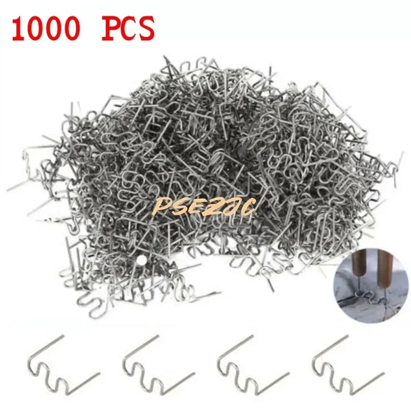 1000 piezas de clavos de pistola de soldar de 0,6/0,8mm, grapas calientes se utilizan para máquinas de soldadura en caliente, soldadura de parachoques, reparación de automóviles, reparación de plástico