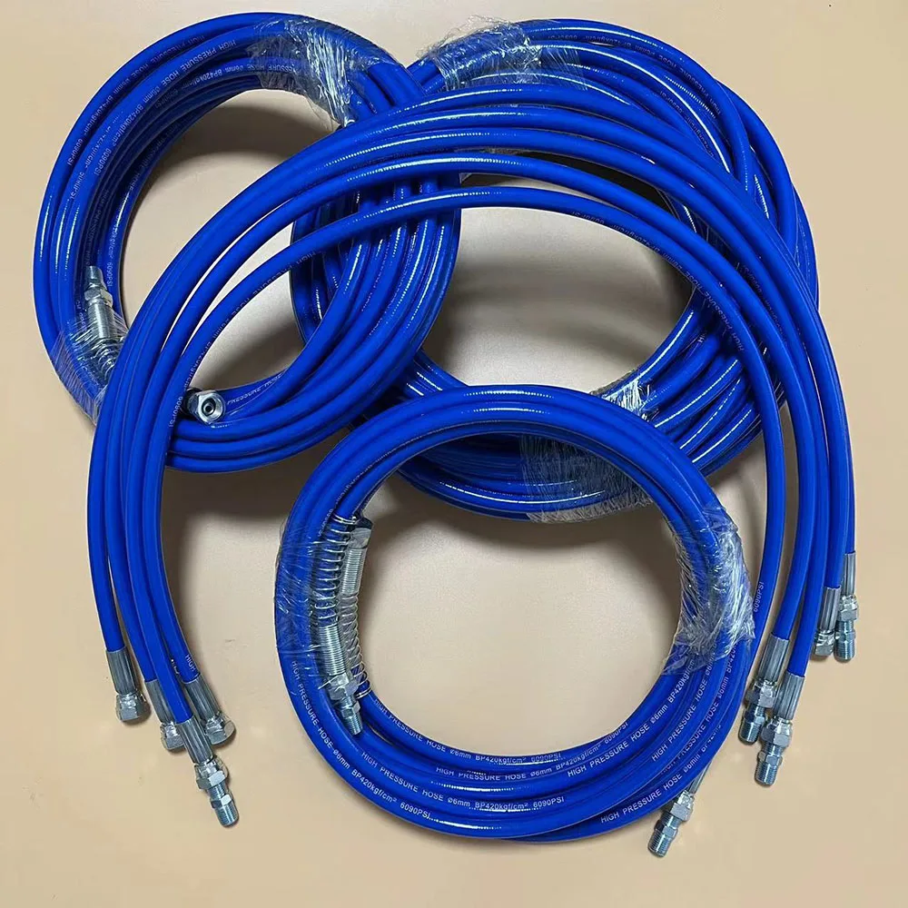 0.5m~40m Whip Hose Airless Spare Part Tube With Joints For 1/4" BSP 5800Psi Airless Paint Sprayer Spare Part Paint Sprayer Hose