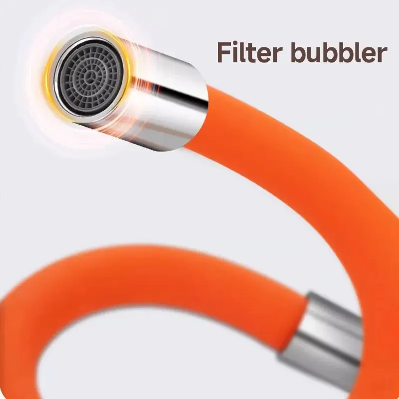 Extensor de grifo Universal para baño, accesorio con rotación de 360 °, 1/2 pulgadas, ajuste de flexión libre, a prueba de salpi