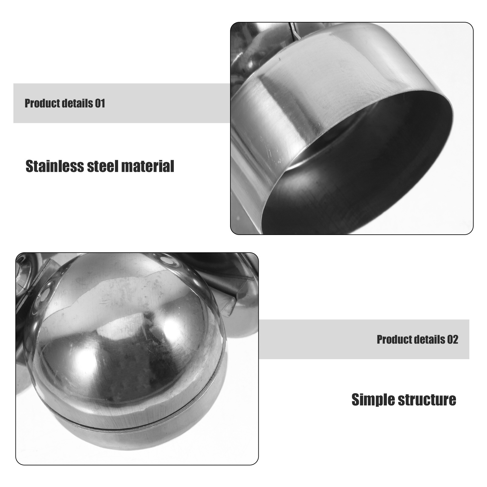 Edelstahl-Treppenhandlaufbeschläge, Endkappen, Rundrohr-Pfostenbasen, einfache Installation, langlebige Metallhandläufe, Kappe für den Außenbereich