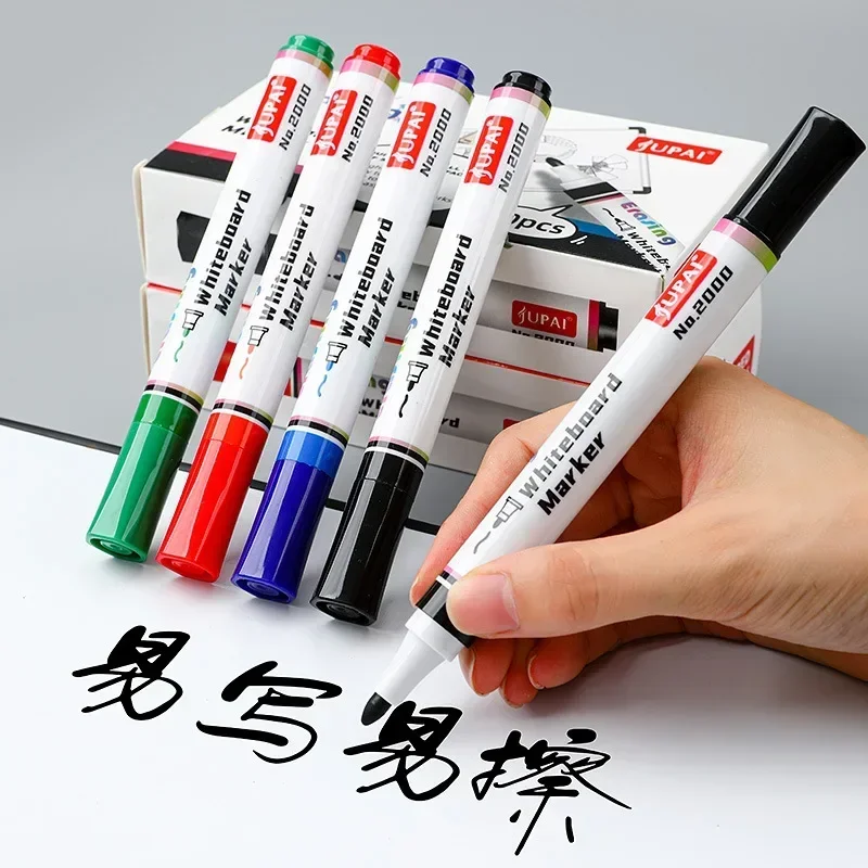 4 สีแห้งลบไวท์บอร์ด MARKER ปากกากระดานดํา Erasable Chalk ปากกากลิ่นต่ําสีขาว BOARD เครื่องหมายสํานักงานเครื่องเขียนโรงเรียน
