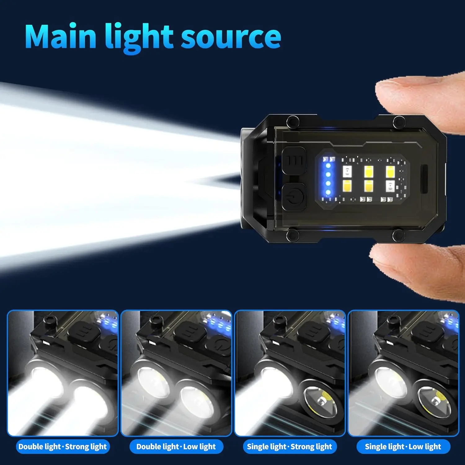 Mini Clip Keychain Flashlight Rechargeable LED Magnetic Keychain Portable Flash Light Small COB Repair Emergency Work Light