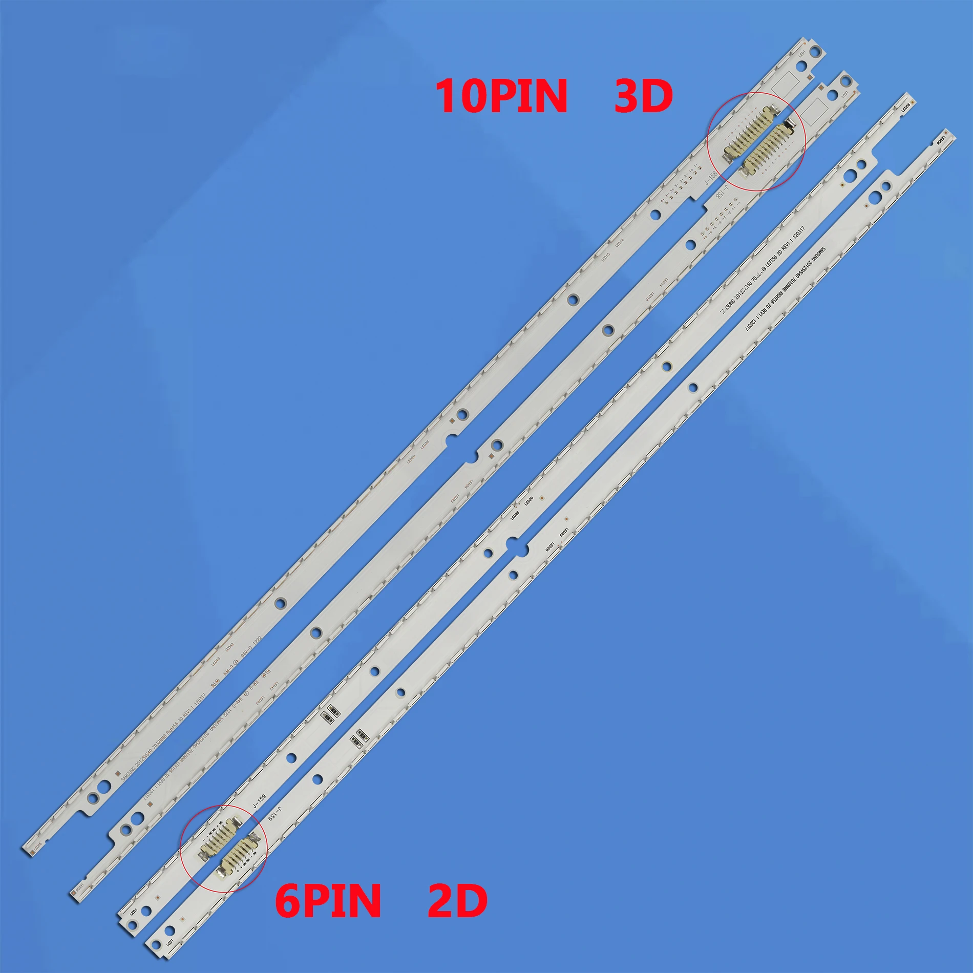 2 sztuki listwy podświetlającej LED do Samsung UE40ES6100 UE40ES6100W UE40ES6100J UE40ES6710U UE40ES6710S BN96-21712A BN96-21711A