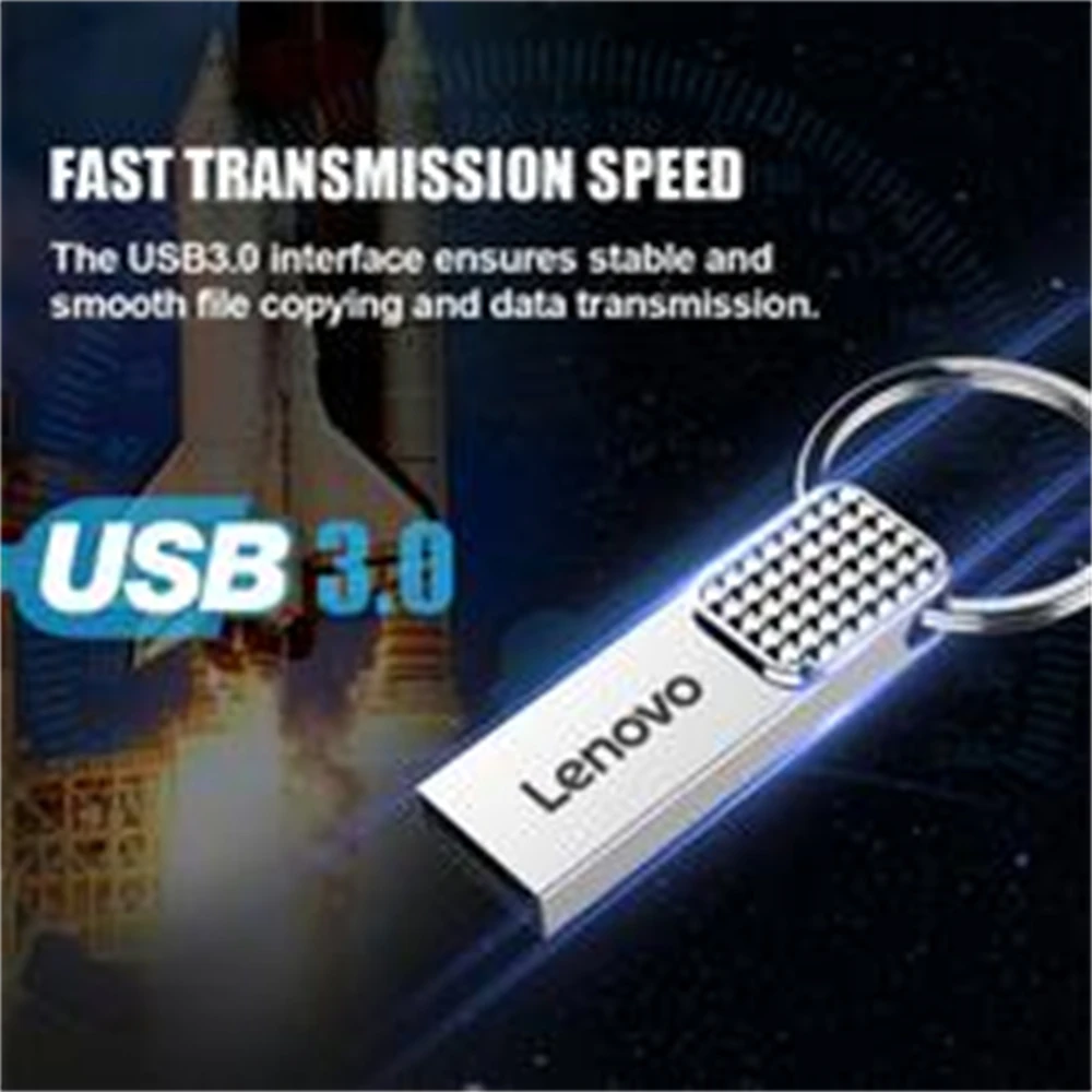 Lenovo USB Memoria 2TB OTG โลหะ USB 3.0 ไดรฟ์ปากกาคีย์ 1TB ประเภท C ความเร็วสูง Flashdisk Mini Flash Drive 128GB Memory Stick