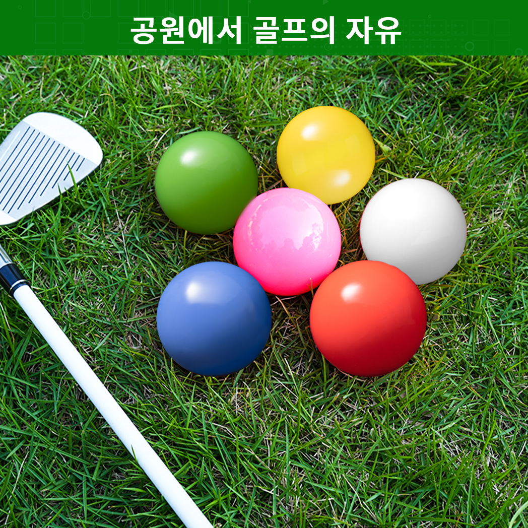 Caiton 프리미엄 야외 파크 골프 공, 내구성 있는 다양한 색상 선택, 전문 표준 크기, 6cm, 2.3 in