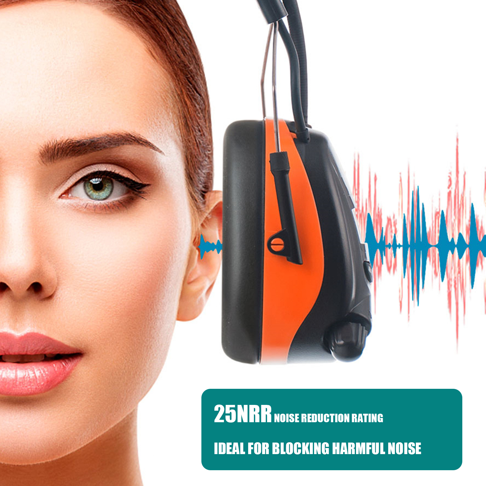 PROTEAR DAB/FM protectores auditivos de Radio con auriculares electrónicos recargables Bluetooth SNR 30db orejeras inalámbricas con cancelación de ruido