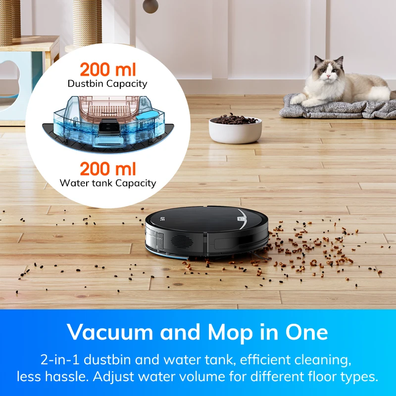 Robot aspirador ILIFE V9Pro, autovaciado, fuerte succión de 3000 Pa, navegación giroscópica, programación, Control por aplicación/Alexa, para pelo de mascotas