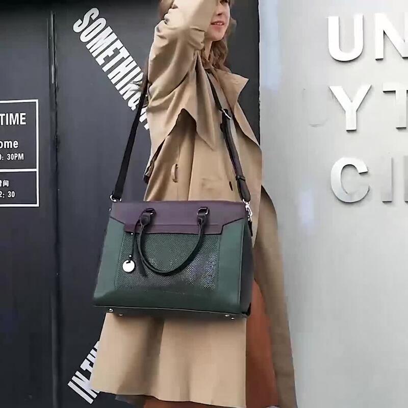 OYIXINGER-Maleta de couro para mulheres, alça superior, bolsa de ombro, negócios, laptop, MacBook, HP, Acer, Dell, moda, senhoras, 13"