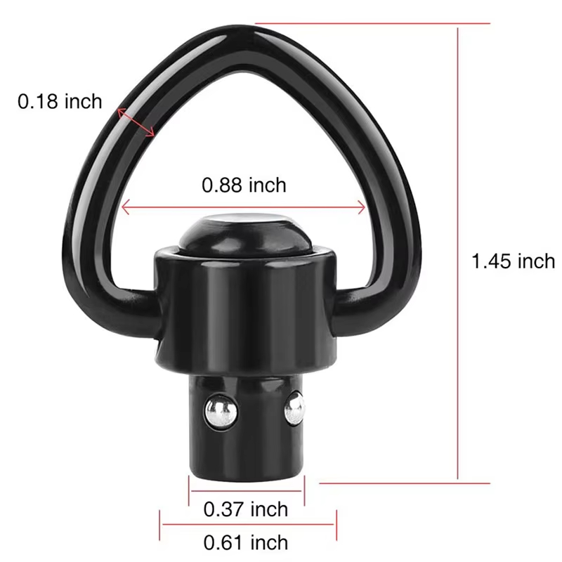 สายรัดปืนสลิงหัวเข็มขัดหมุนแหวนรูปหัวใจ QUICK RELEASE ลูกเหล็ก Qd AK ปรับปืนอัดลมปืนไรเฟิล