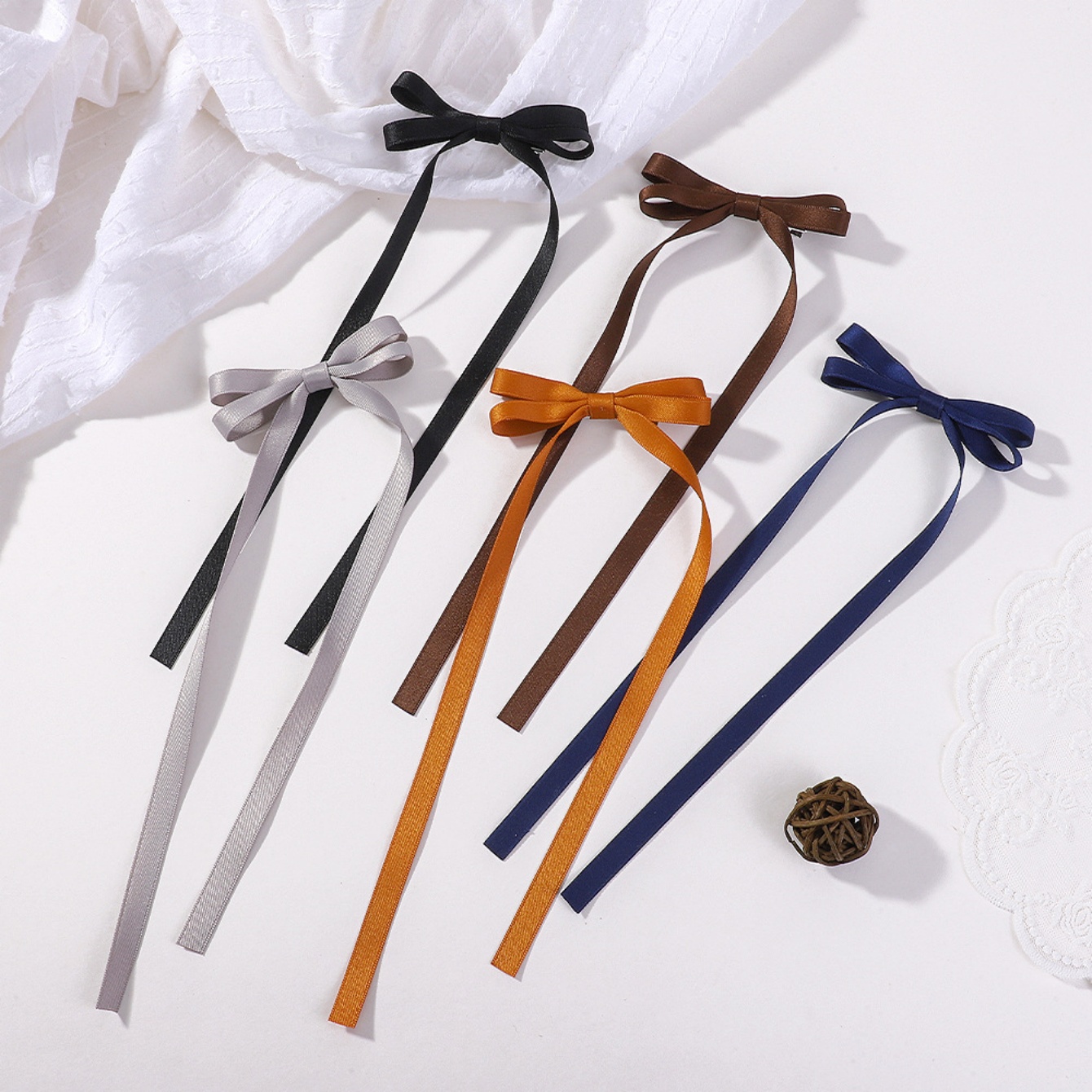 Nieuwe Leuke Strik Hoofdband Lange Kwast Haar Clip vrouwen Haaraccessoires Meisjes Party Hoofddeksels Side Clips Groothandel