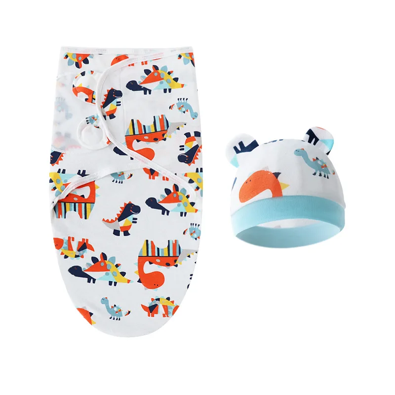 ผ้าฝ้าย 100% ทารกแรกเกิดผ้าห่ม Swaddle Wrap ชุดหมวกเด็กถุงนอนเด็กปรับทารก Swaddle ทารก Stuff 0-6M