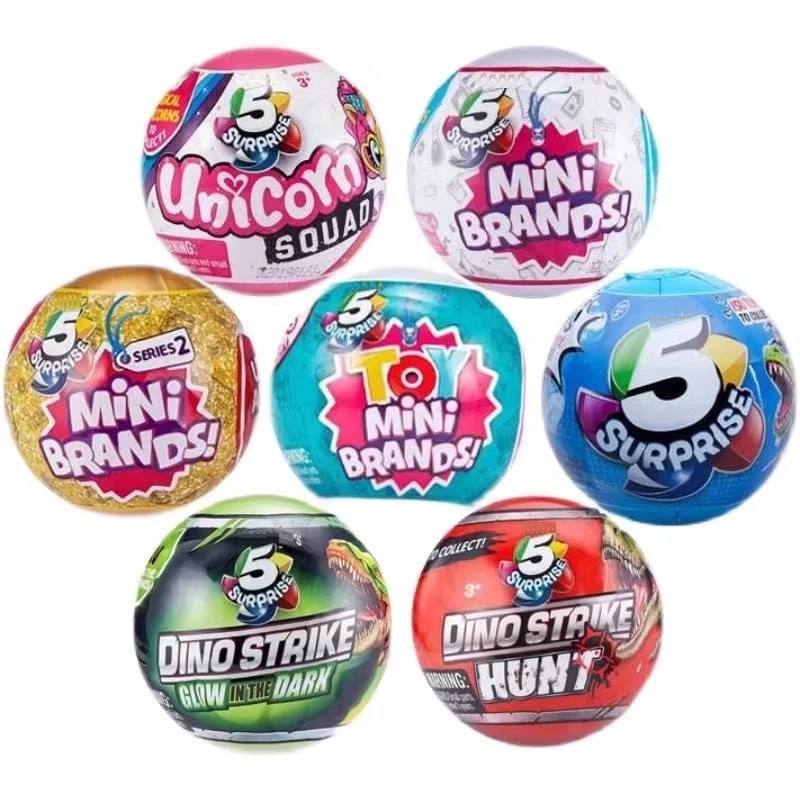 5 サプライズボールミニブランドおもちゃゴールドミステリーカプセルリアルミニチュアブランドグッズおもちゃ PVC サプライズ卵ギフト