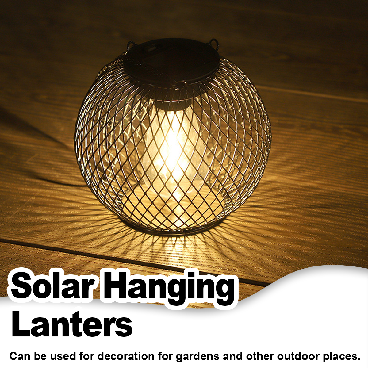 Lámpara solar LED 3000k lámpara de patio interruptor automático lámpara de inducción impermeable al aire libre colgante decorativo de patio
