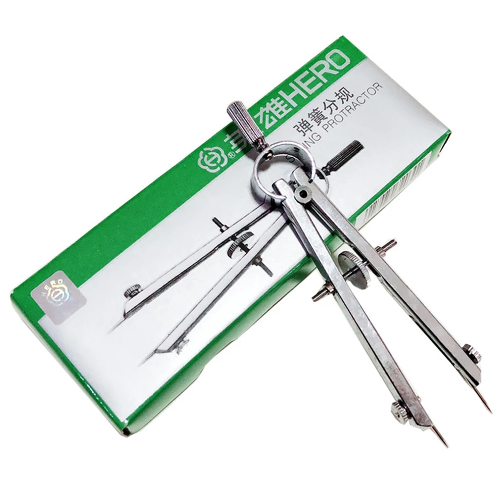Professional Metal Compass Drawing Tools High Precision Bow Divider Spring Chart Planning Line Caliper Spacer Accurate Gauge