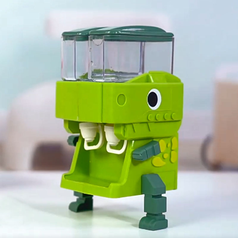 Double distributeur d'eau dinosaure pour enfants, jouet avec mignon rose bleu, eau froide/chaude, jus, fontaine à boire, jouets de cuisine de Simulation