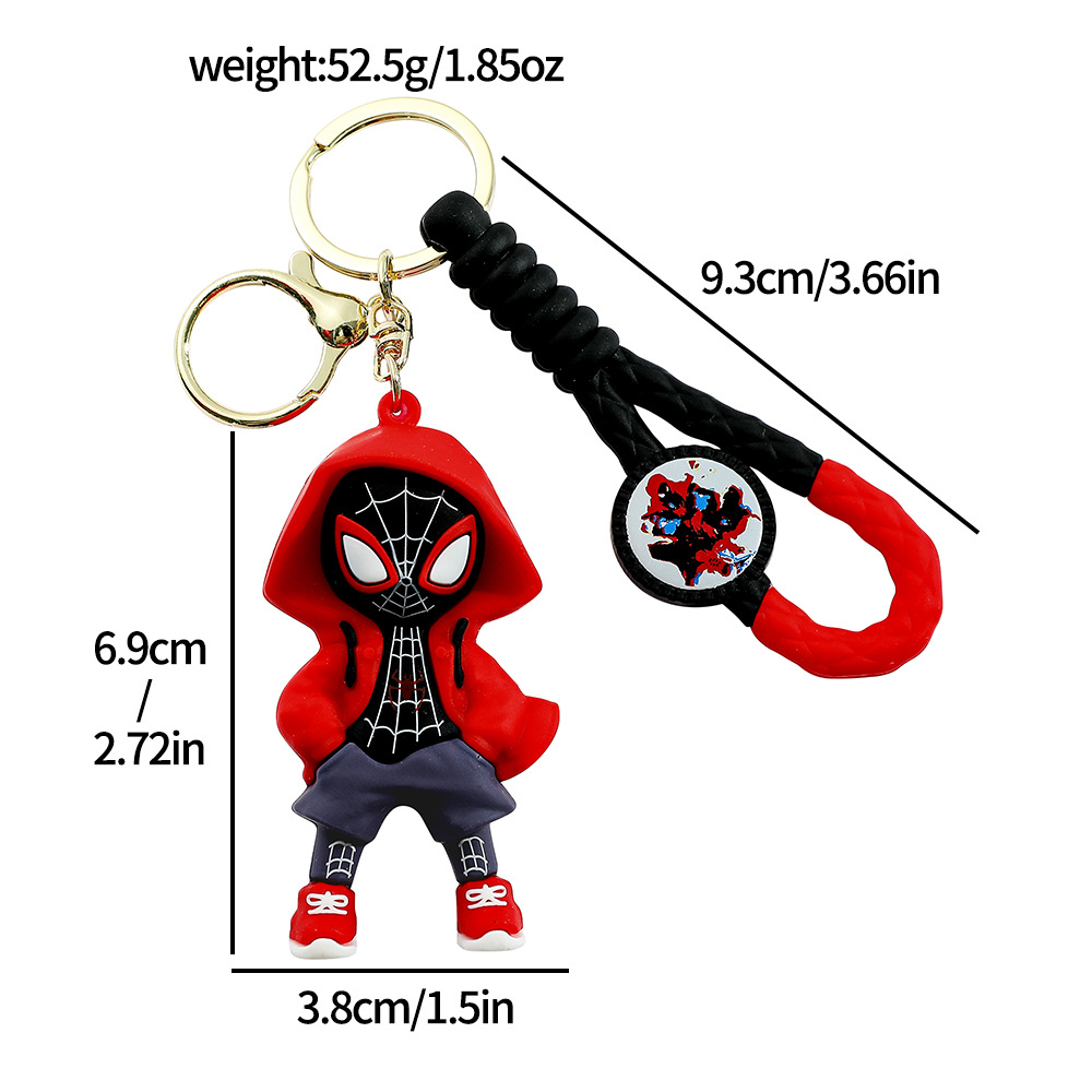 Marvel Spider Man Cute Doll Widget Action Figures Avengers Iron Man Captain America Keychain Bag Keyring Widget Birthday Gifts