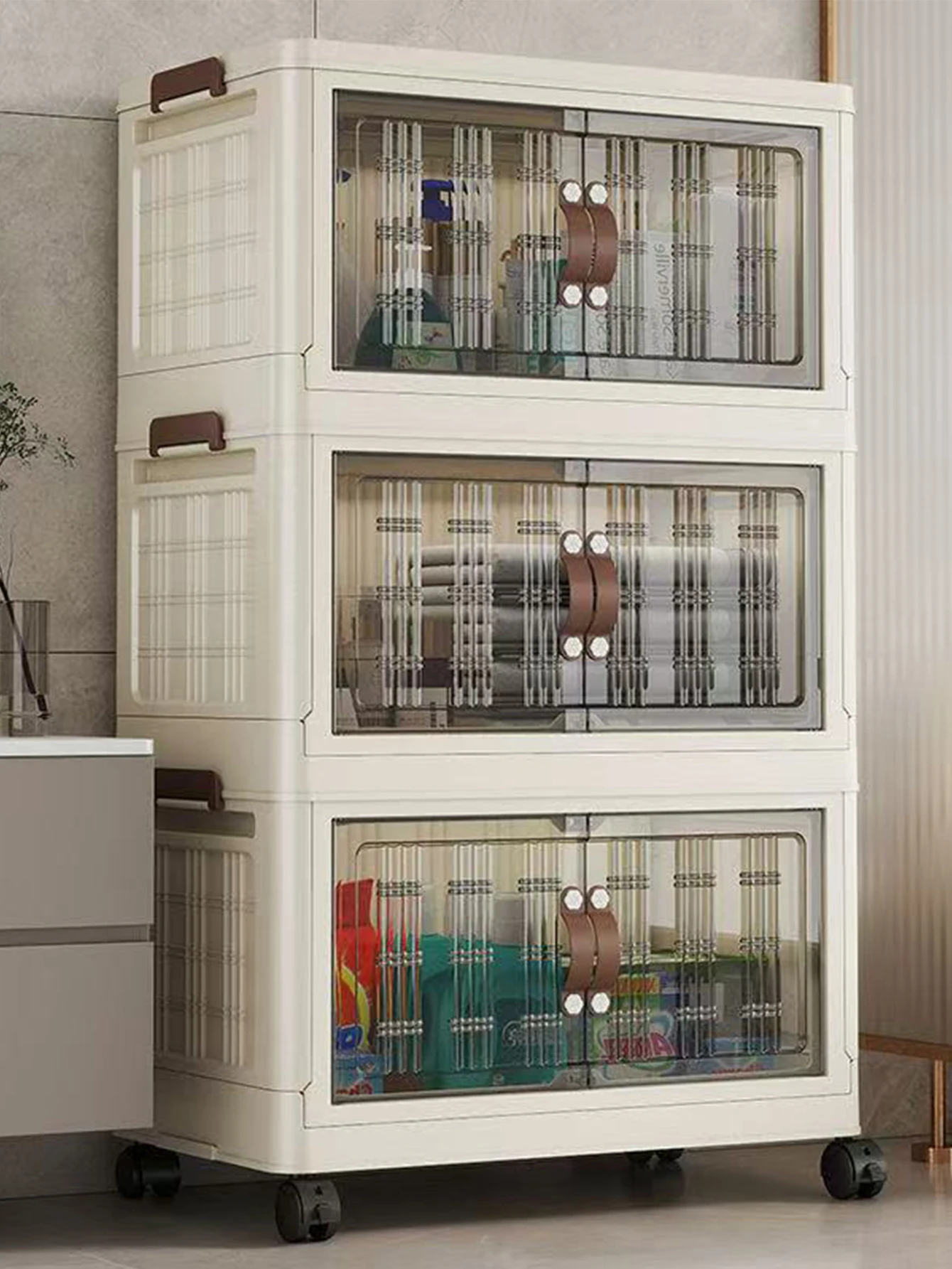 Foldable Multi-scene Storage Cabinet - Compact Storage Solution for Home Garden Office Use