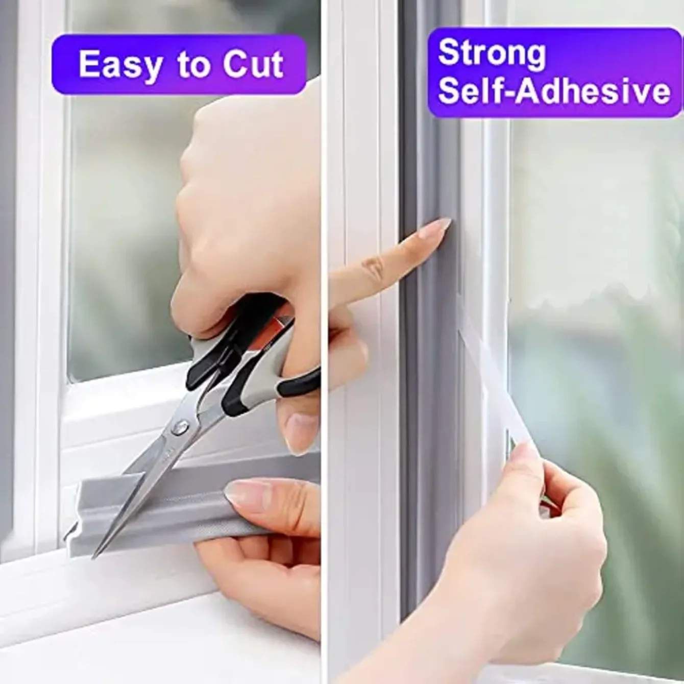 Door Windows Seal Strip Self Adhesive Waterproof Dustproof Sealing Tape Insect Noise Wind Stopper Weather Stripping