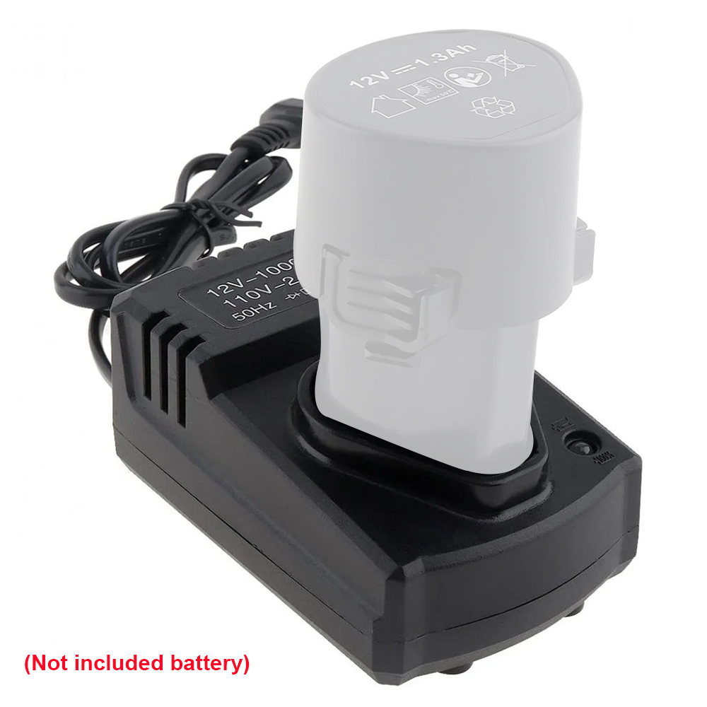 Power Tool Part DC US/EU Li-ion oplaadbare oplader Ondersteuning 110-240V Zwart voor elektrische lithiumboor 12V lithiumschroevendraaier