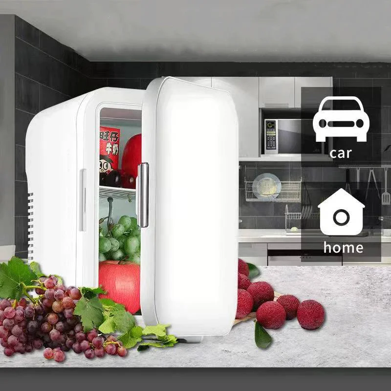 10L Xe Tủ Lạnh Nhỏ Dọc Kép Di Động Làm Mát Làm Nóng Tủ Lạnh Ký Túc Xá Hộ Gia Đình Làm Đẹp Tủ Lạnh Nhỏ
