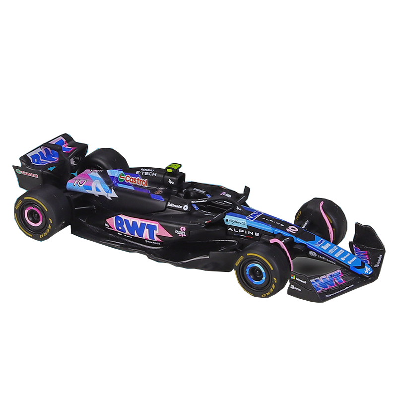 Bburago 1:43 BWT Alpine 2024 A524 # 10 # 31 F1 Racing Formula Car Статическая имитация литья под давлением модель автомобиля из сплава
