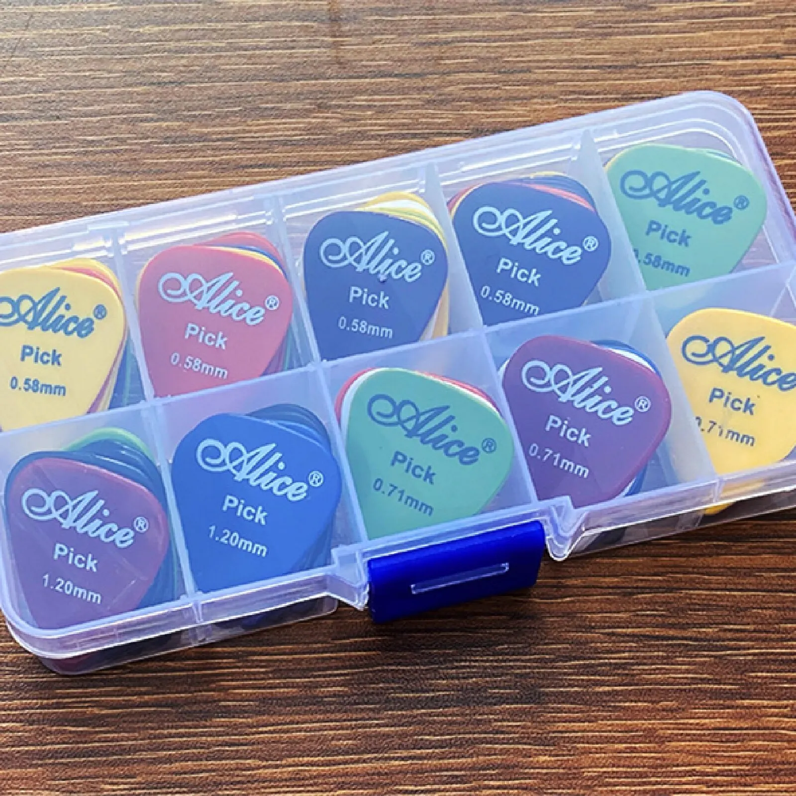 マルチカラーギターピック24ピースabsプレミアムプラスチックギターピックアコースティックエレクトリックギターベースまたはウクレレ用