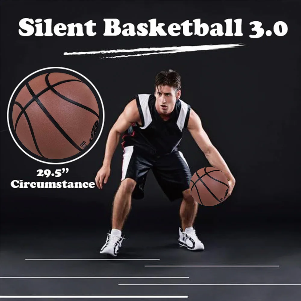 Mute Bouncing Basketball Ball Standard Size 7 Indoor Dribble Practice Silent Basketball Bounce Quietly Soft Foam Ball No Noises